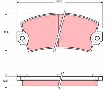 Rear brake pads Lancia Beta 828 (5888545), SILA - FIAT / Lancia Original